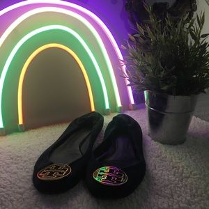 DARK NAVY Tori Burch flats! 🦋